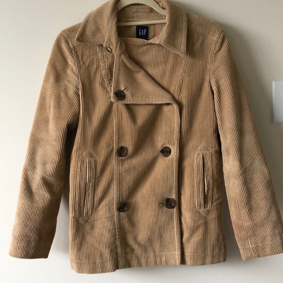 GAP Jackets & Blazers - GAP Corduroy Pea Coat in Tan - XS